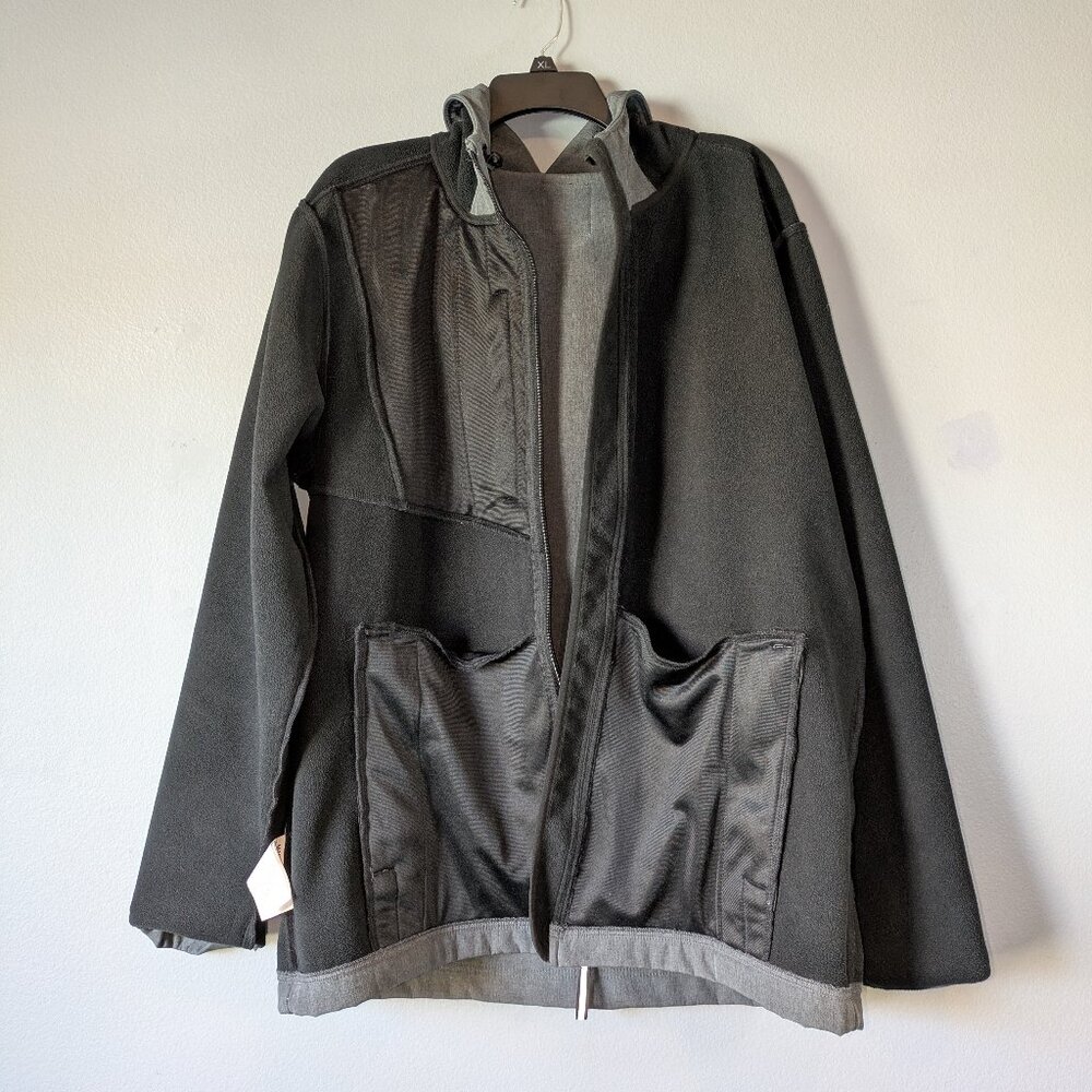 Mana Men's Hooded Gray Softshell Jacket XXL - Picture 4 of 11